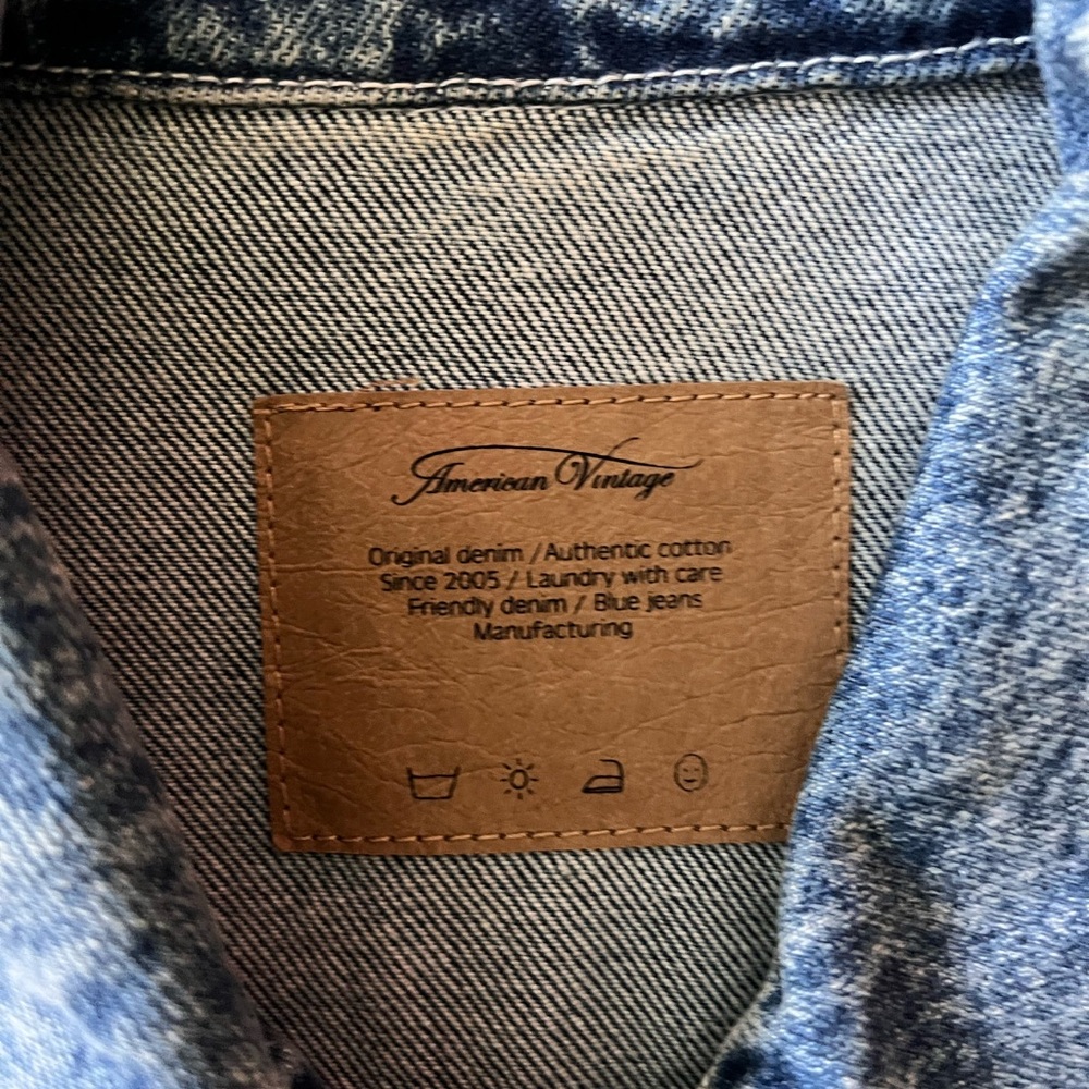 American Vintage Blue Denim Chore Jacket - Picture 3 of 9